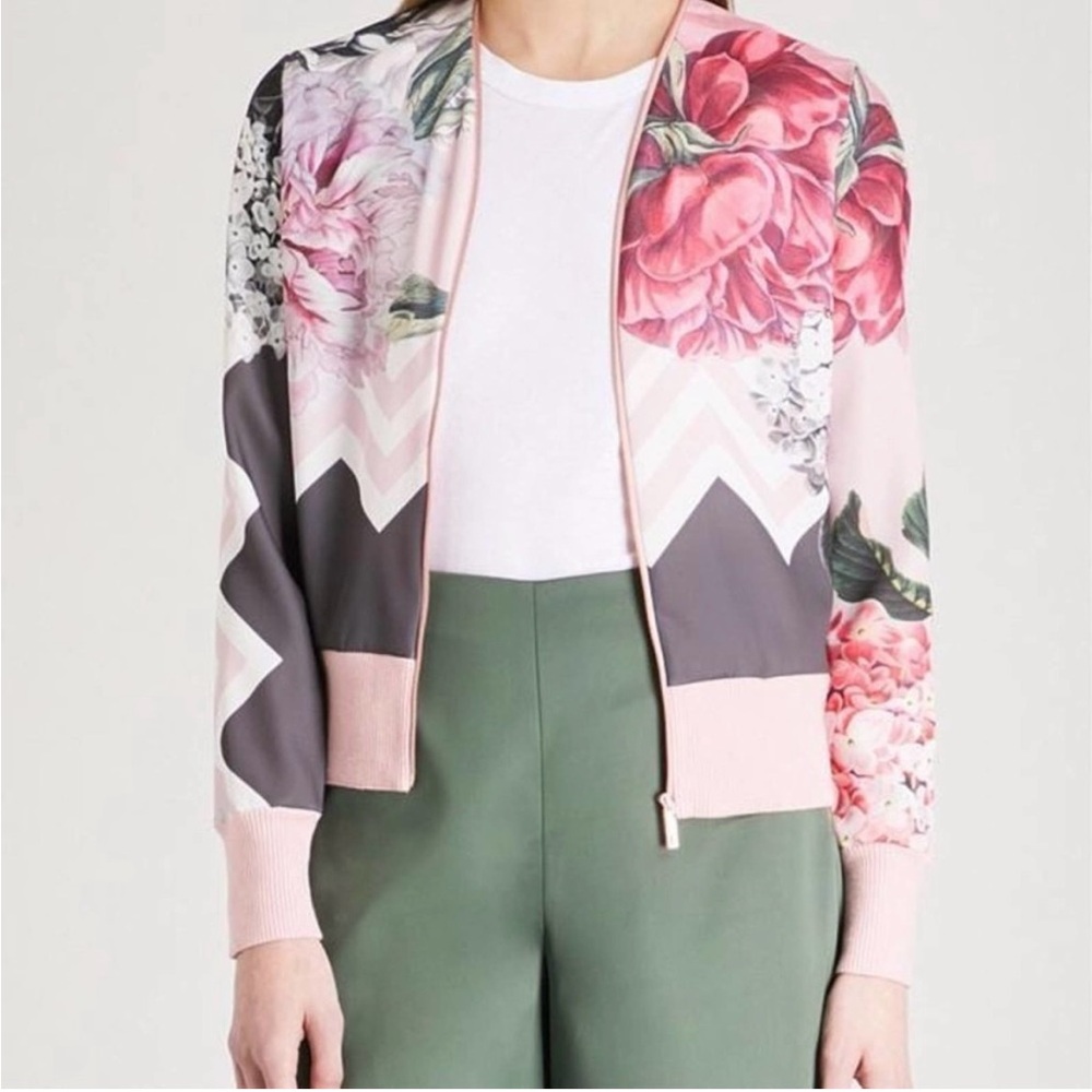 Ted Baker Pakrom Palace Gardens Floral Pink Bomber Jacket